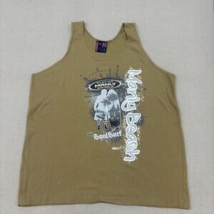Vintage Australian Classic Tank Top T Shirt Tan Manley Beach Soul Surf Gym Small